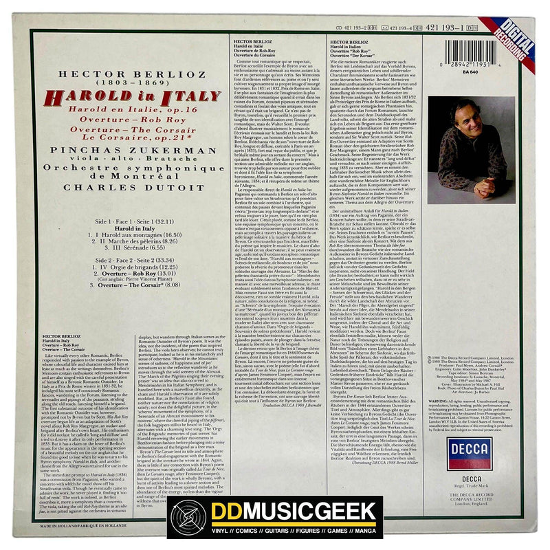 Berlioz*, Zukerman*, Dutoit*, Montréal*: Harold In Italy (LP) - DD Music Geek