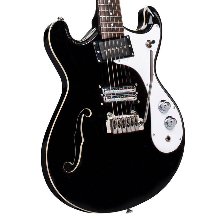 Danelectro '66T Guitar with Vibrato ~ Gloss Black - DD Music Geek