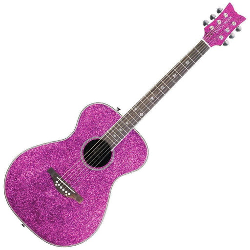 Daisy Rock 'Pixie' Acoustic Guitar ~ Pink Sparkle - DD Music Geek