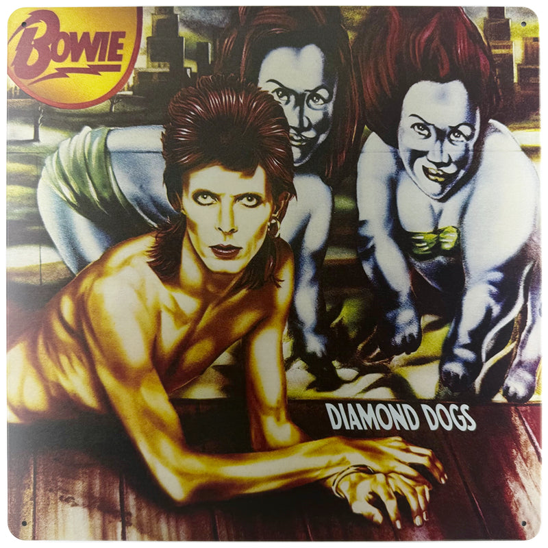 Album Cover Metal Sign: David Bowie - Diamond Dogs