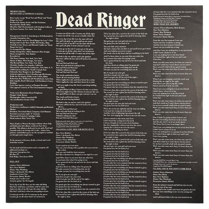 Meat Loaf: Dead Ringer [Preowned Vinyl] VG/VG+ - DD Music Geek