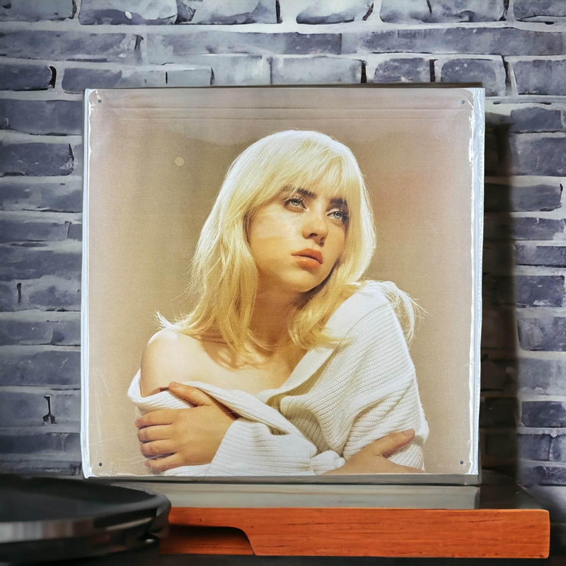 Album Cover Metal Sign: Billie Eilish - Happier Than Ever - DD Music Geek
