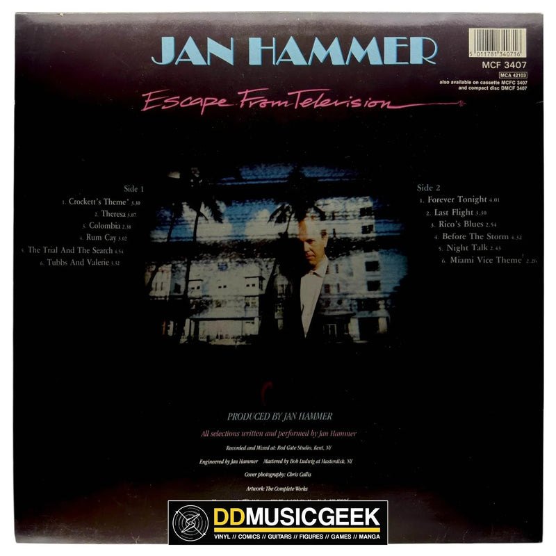 Jan Hammer: Escape From Television (LP, Album, Lin) - DD Music Geek