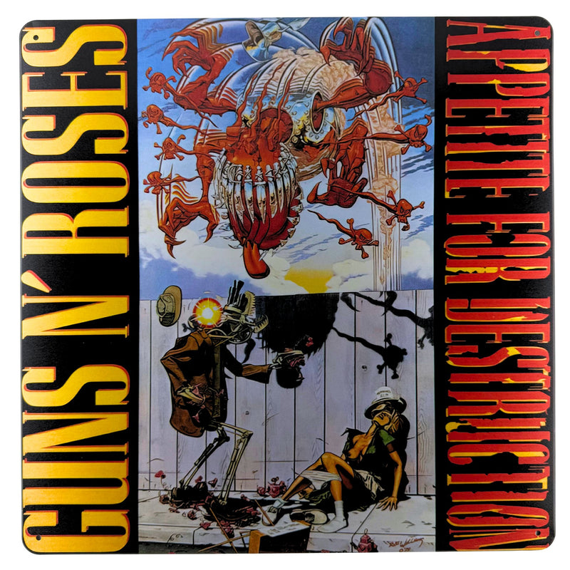 Album Cover Metal Sign: Guns n' Roses - Appetite For Destruction (Original Cover)