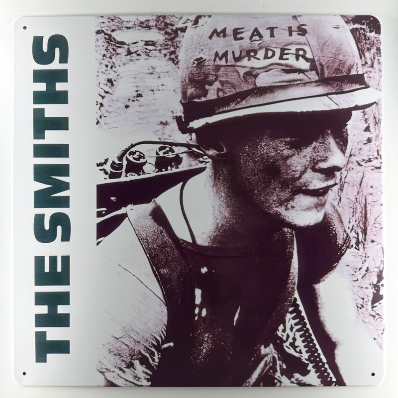 Album Cover Metal Sign: The Smiths - Meat Is Murder