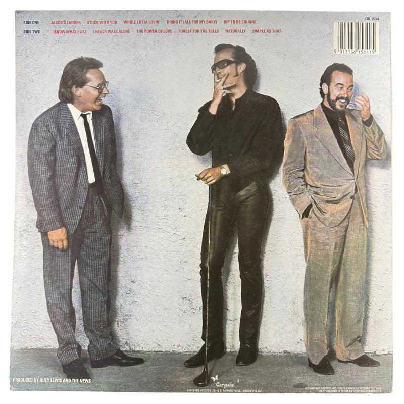 Huey Lewis & The News - Fore! - Vinyl LP - Very Good - Back Cover
