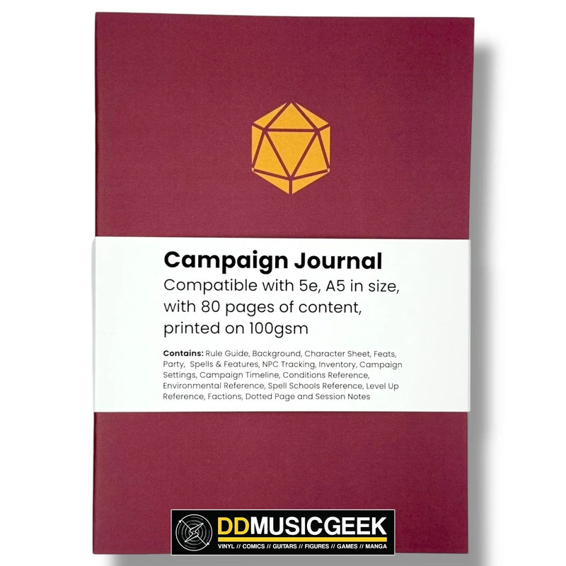 Campaign Journals: 5e / A5 size - DD Music Geek