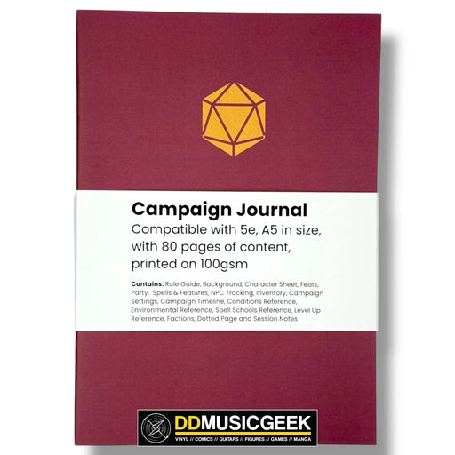 Campaign Journals: 5e / A5 size - DD Music Geek