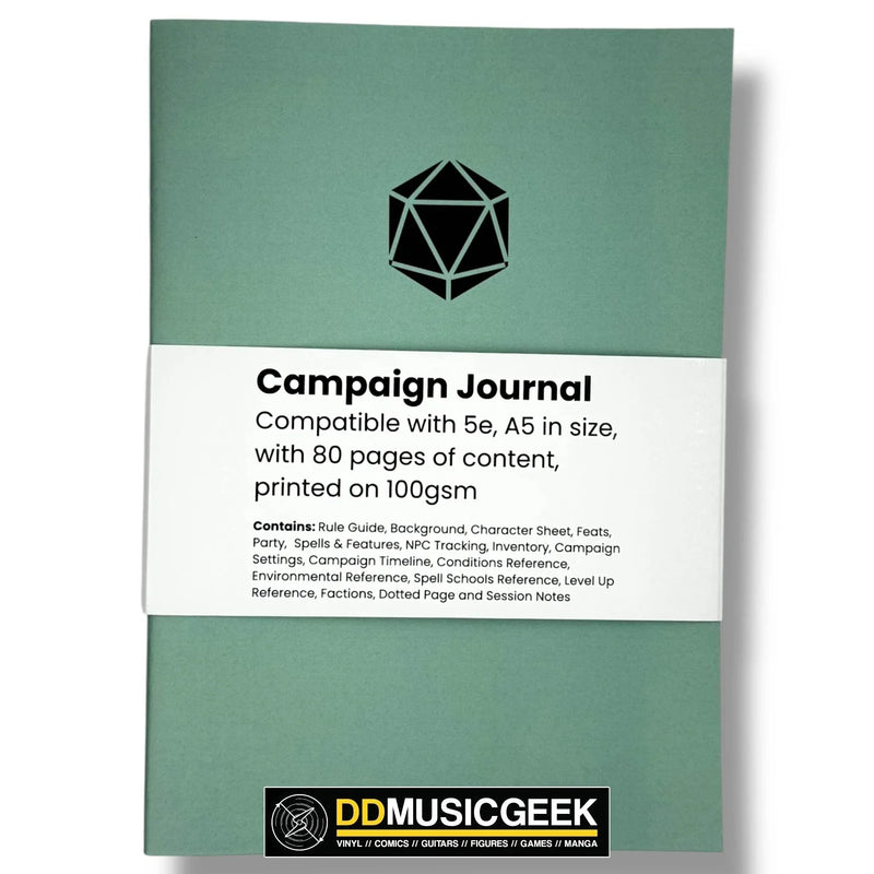 Campaign Journals: 5e / A5 size - DD Music Geek