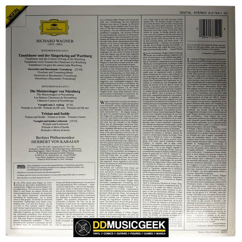 Wagner* - Karajan*, Berliner Philharmoniker: Tristan Und Isolde / Tannhäuser / Die Meistersinger Von Nürnberg (LP, Album, Dig) - DD Music Geek