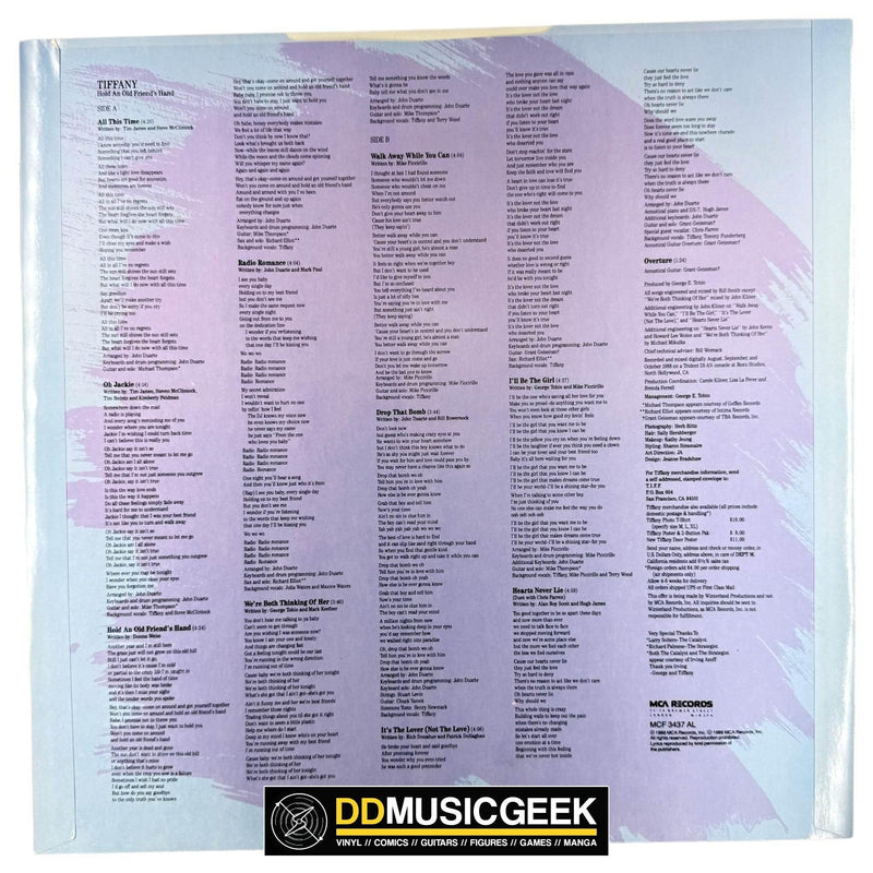 Tiffany: Hold An Old Friend's Hand (LP, Album) - DD Music Geek