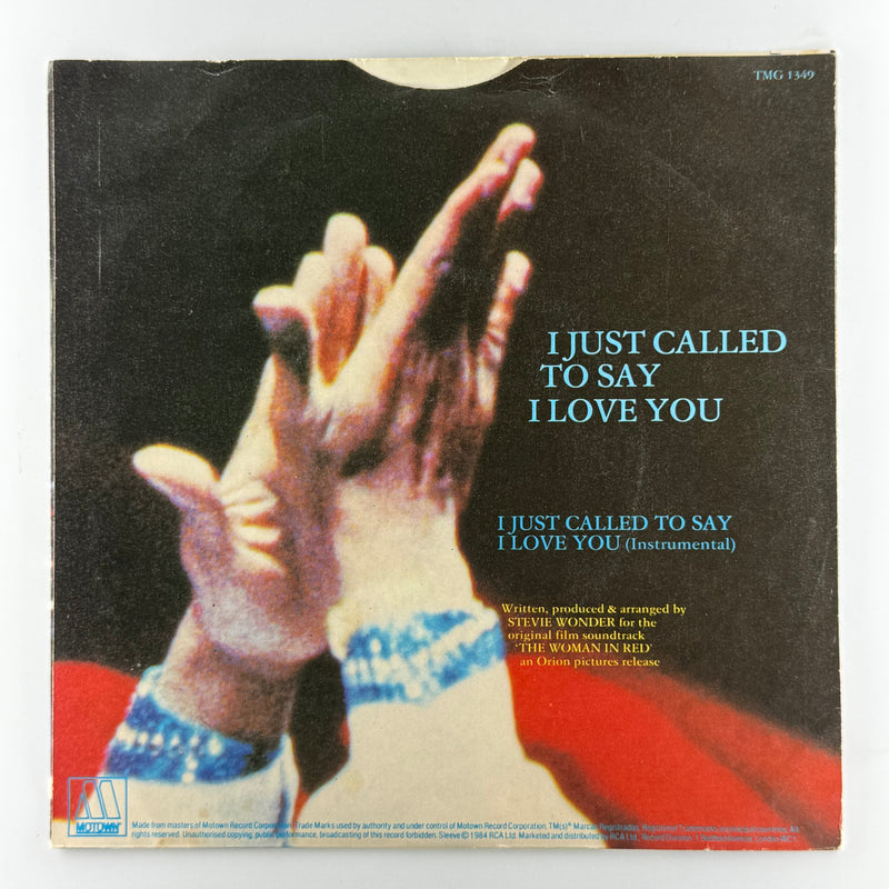Stevie Wonder: I Just Called To Say I Love You - Very Good Plus (VG+) / Very Good (VG)