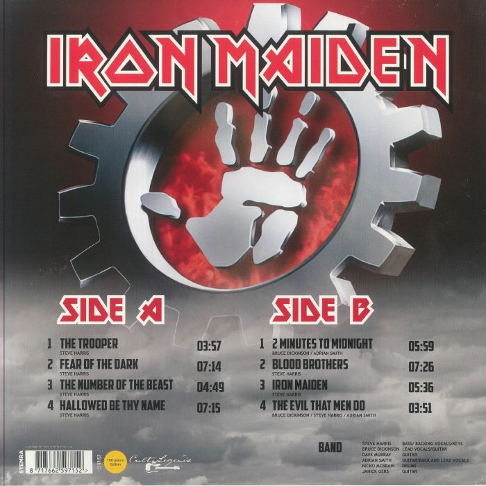 Iron Maiden - Dynamo Open Air 2000 - Vinyl LP - New - Cult Legends - Live Back Cover