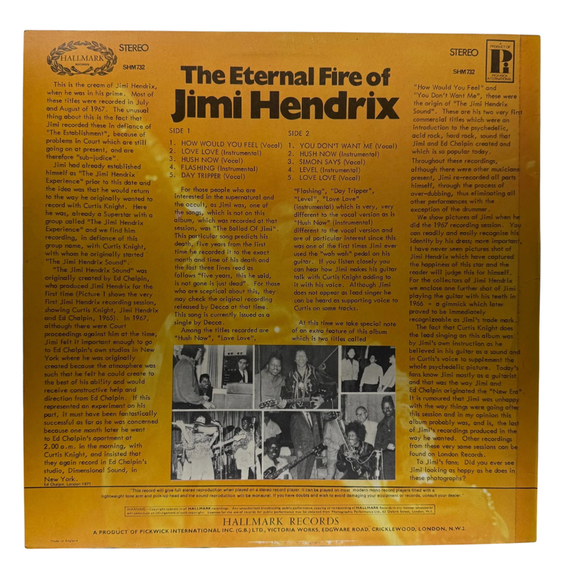 Jimi Hendrix - The Eternal Fire Of Jimi Hendrix | Vinyl LP | Preowned