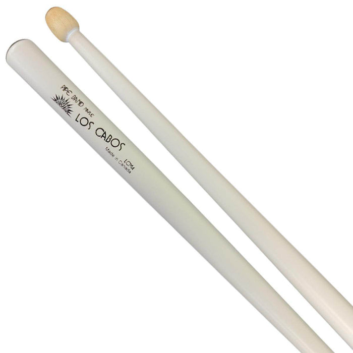Los Cabos 'Pipe Band' Maple Drumsticks ~ Wood Tip/ White Finish - DD Music Geek