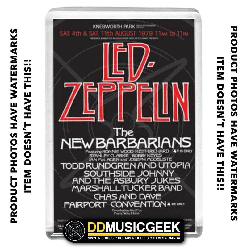 Led Zeppelin, Knebworth 1979, Line-up Poster - Poster Print - Small Fridge Magnet - DD Music Geek