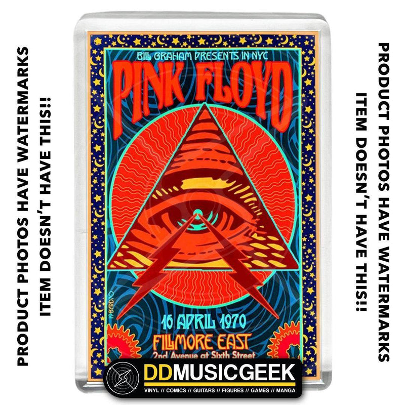Pink Floyd, Filmore East, 16 April 1970 - Poster Print - Large Fridge Magnet - DD Music Geek