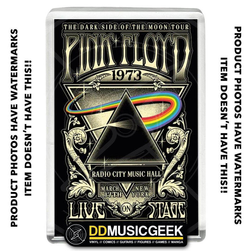 Pink Floyd, Radio City Music Hall, 1973, The Dark Side Of The Moon Tour - Poster Print - Small Fridge Magnet - DD Music Geek