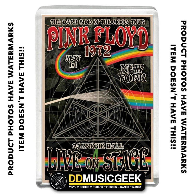 Pink Floyd, Carnegie Hall, 1972, The Dark Side Of The Moon Tour - Poster Print - Small Fridge Magnet - DD Music Geek