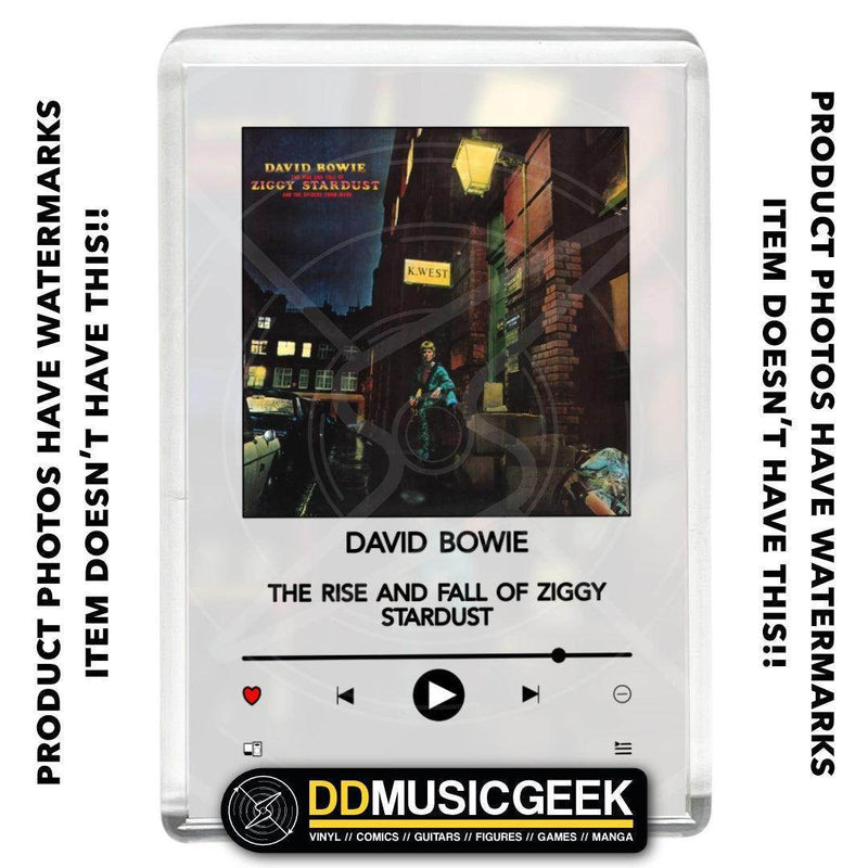 David Bowie: The Rise And Fall Of Ziggy Stardust - Album Music Player Print - Small Fridge Magnet - DD Music Geek