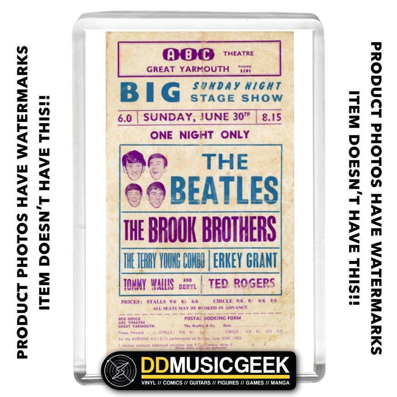 The Beatles, ABC Theatre, Great Yarmouth, June 30th - Poster Print - Small Fridge Magnet - DD Music Geek