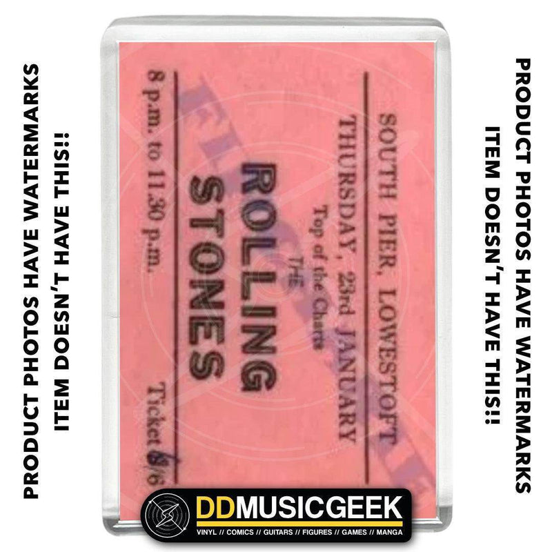 The Rolling Stones, South Pier Pavilion, Lowestoft, Thursday 23rd January 1964 - Ticket Print - Small Fridge Magnet - DD Music Geek