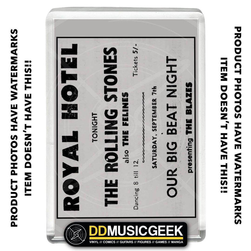 The Rolling Stones, Royal Hotel, Lowestoft, 7th September - Newspaper Print - Small Fridge Magnet - DD Music Geek