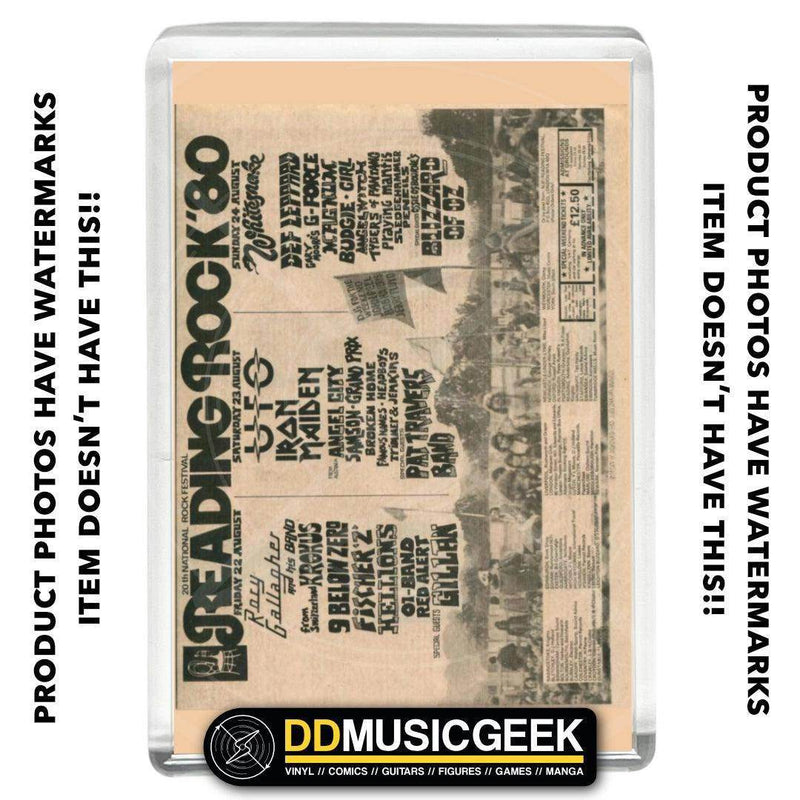 Reading Rock Festival 1980 - Festival Poster Print - Small Fridge Magnet - DD Music Geek