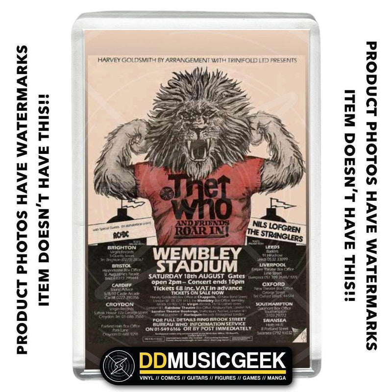 The Who, Wembley Stadium - Concert Poster Print - Small Fridge Magnet - DD Music Geek