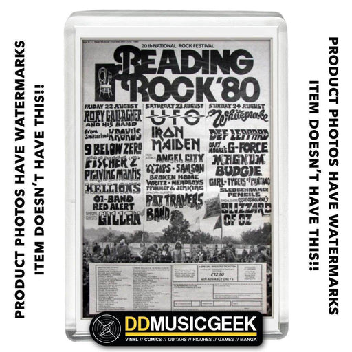 Reading Rock Festival 1980 (Portrait Poster) - Festival Poster Print - Small Fridge Magnet - DD Music Geek
