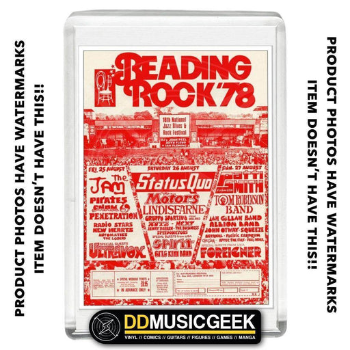 Reading Rock Festival 1978 - Festival Poster Print - Small Fridge Magnet - DD Music Geek