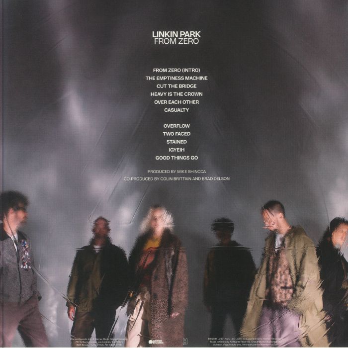 Linkin Park - From Zero - Vinyl LP - New - Warner - Transparent Petrol Teal Vinyl Back Cover
