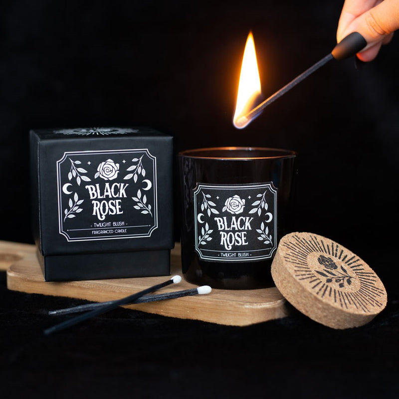 Black Rose Twilight Blush Candle - New