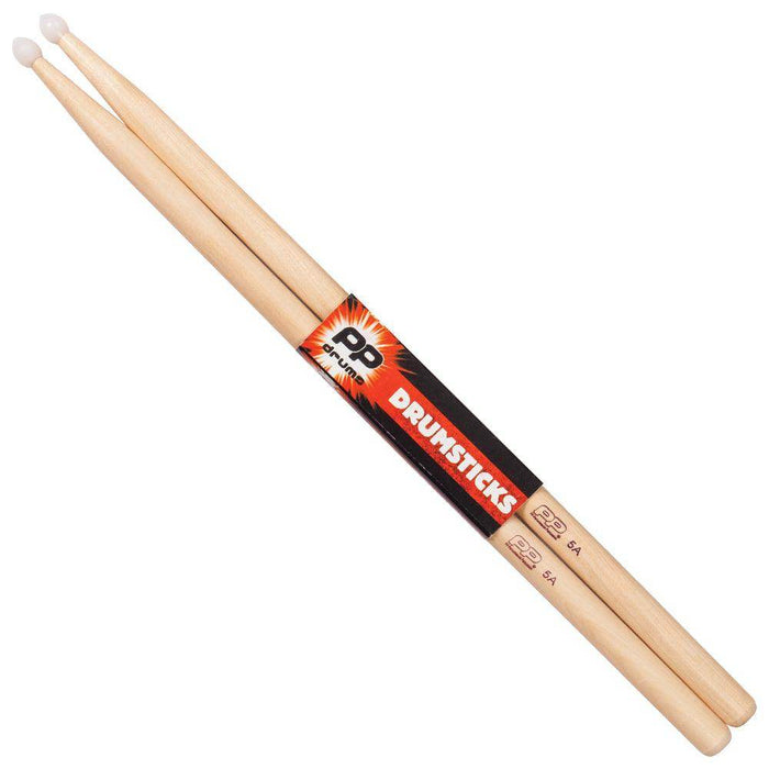 PP Drums Nylon Tip Drum Sticks ~ 5A 12 Pack - DD Music Geek