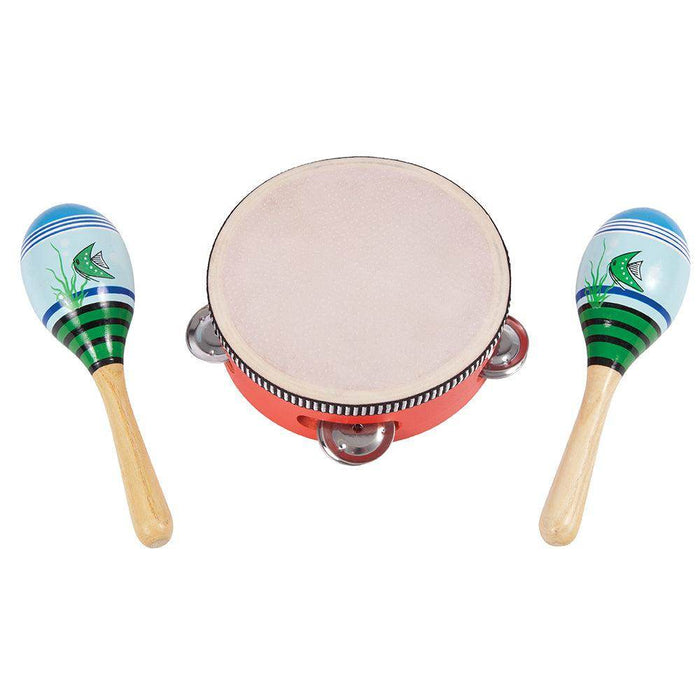 PP World Music Box ~ Maracas & Tambourine ~ 3pc Set - DD Music Geek