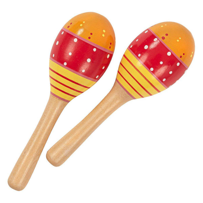 PP World 'Early Years' Wooden Maracas ~ Red/Yellow - DD Music Geek