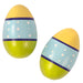 PP World 'Early Years' Wooden Egg Shakers ~ Pair ~ Yellow/Blue/Green - DD Music Geek