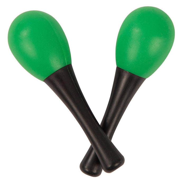 PP World 'Early Years' Plastic Maracas ~ Black/Green - DD Music Geek