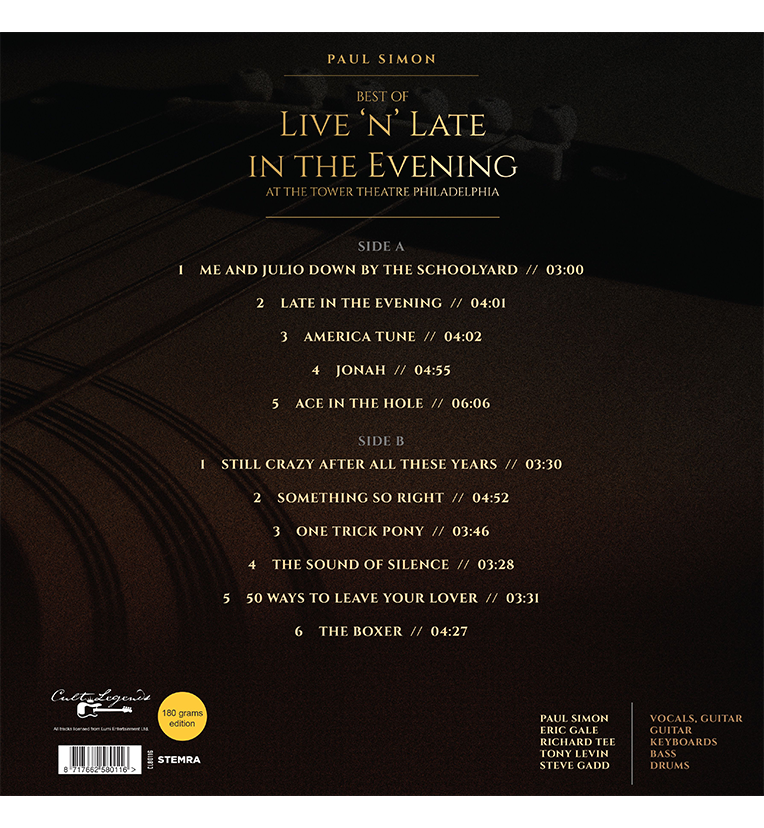 Paul Simon – Best of Live ’n’ Late in the Evening, 1980 (12-Inch Album on 180g Vinyl)