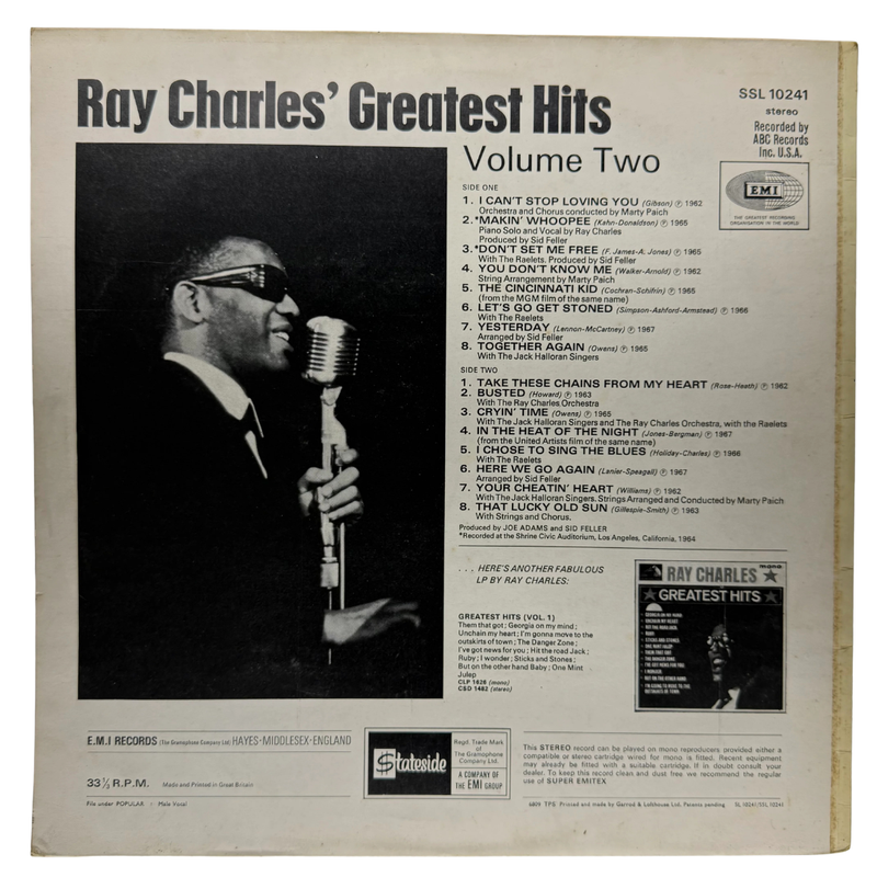 Ray Charles - Greatest Hits Volume 2 | Vinyl LP | Preowned