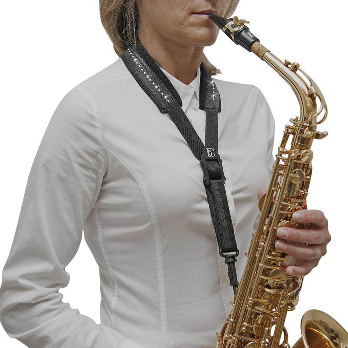 BG Saxophone Comfort Strap ~ Snap Hook ~ Swarovski Crystals - DD Music Geek