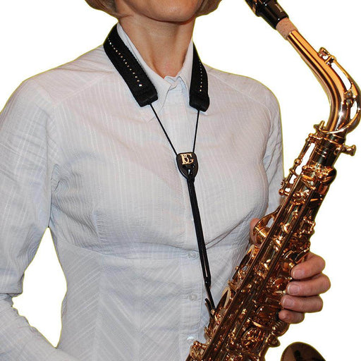 BG Soprano, Alto & Tenor Saxophone Nylon Strap ~ Swarovski Elements ~ Metal Hook - DD Music Geek