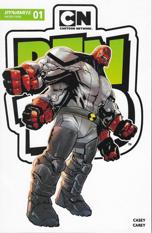 Dynamite Cartoon Network Ben 10 comic book cover, issue number 1, featuring the character Wildmutter in metallic silver armor with red accents, set against a white background with a large green and black Ben 10 logo.