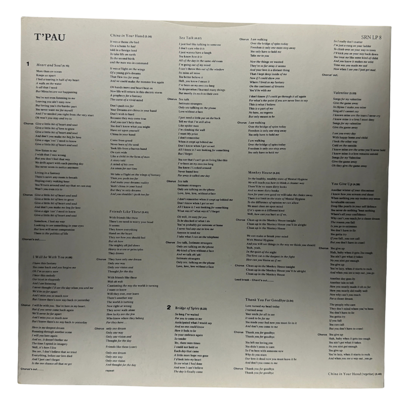 T'Pau - Bridge Of Spies | Vinyl LP | Preowned