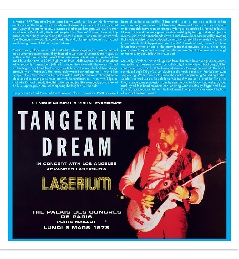 Tangerine Dream – Live in Paris, 6 March 1978 (RSD 2023 Limited Edition 3-LP Box Set on Split-Coloured Vinyl)
