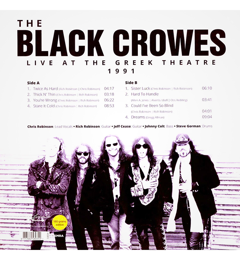 The Black Crowes – Live at the Greek Theatre, 1991 (12-Inch Album on 180g Vinyl)