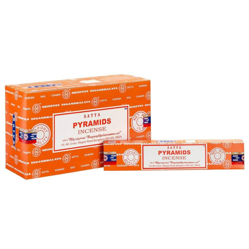 12 Packs of Pyramids Incense Sticks by Satya - DD Music Geek