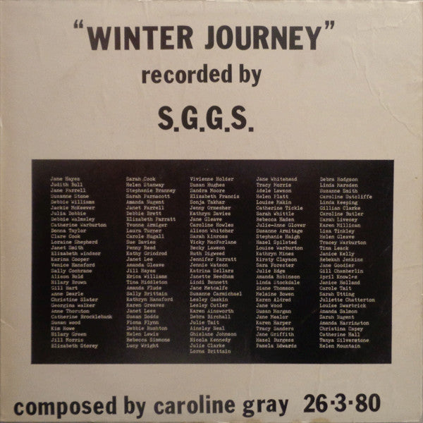 Sale Girls' Grammar School Choirs - Winter Journey - Vinyl LP - Preowned
