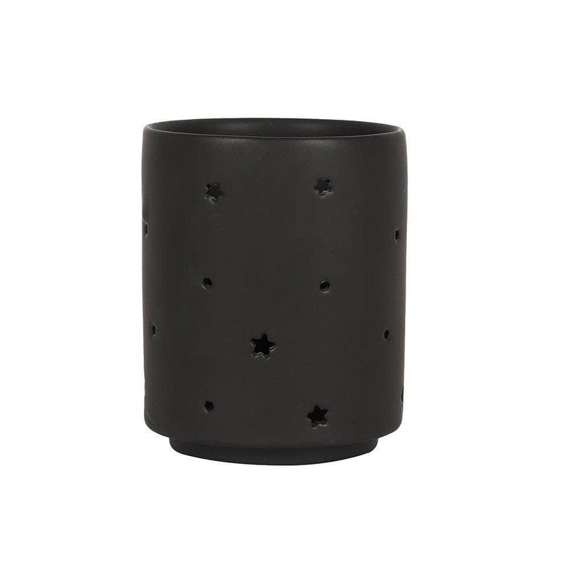 Small Black Triple Moon Cut Out Tealight Candle Holder - DD Music Geek