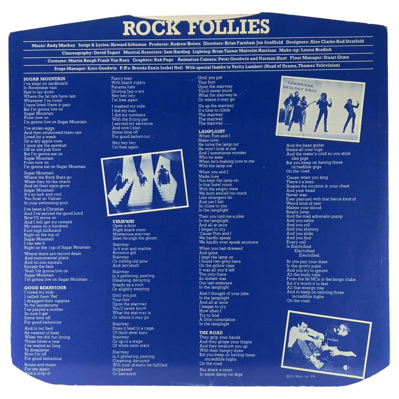 Charlotte Cornwell, Julie Covington And Rula Lenska: Rock Follies [Preowned Vinyl] VG+/VG - DD Music Geek